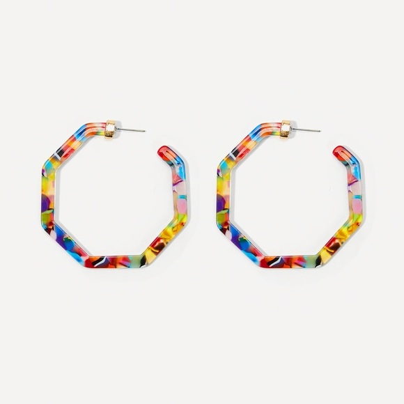 Marbled Statement Earrings 🍭✨ - Picture 2 of 3